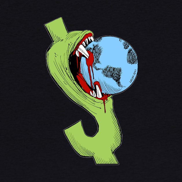 Greedy Dollar Anti Capitalism by AllriotOutlet